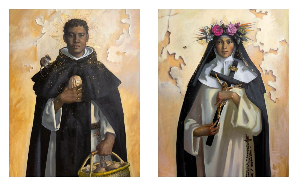 2023 pair of paintings of Ss. Rose of Lima & Martin de Porres